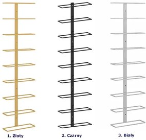 Biały metalowy uchwyt ścienny na butelki Nobro