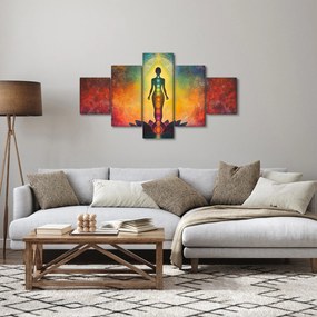Obraz - Kobieta i czakry (125x70 cm)