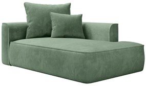 Szezląg lewostronny z zielonego weluru PINETA