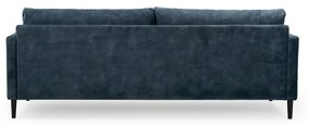 Ciemnoniebieska sofa z aksamitnym obiciem Scandic Adagio, szer. 220 cm