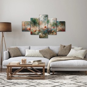 Obraz – Abstrakcja pola z makami (125x70 cm)