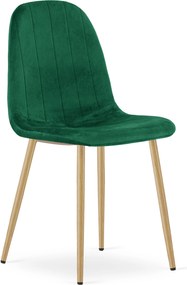 Krzesło do jadalni PADVA VELVET, zielone