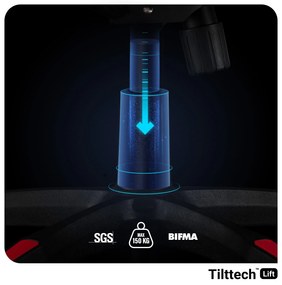 Fotel gamingowy Diablo X-Horn 2.0 Normal Size, czarno-czerwony