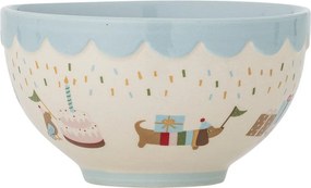 Jasnoniebiesko-kremowa kamionkowa miska dla dzieci ø 13,5 cm Celebrate – Bloomingville Mini