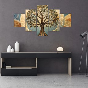Obraz – Drzewo życia i spirale (125x70 cm)