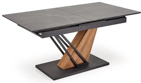 Stół rozkładany VOLANT 140(180)x90 czarny marmur/dąb złoty HALMAR
