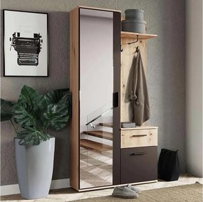 MINIO go for it, Garderoba ALEX w kolorze dąb artisan / czarny