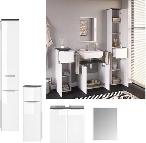 Zestaw mebli łazienkowych biały 58x33x60 otis