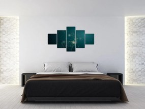 Obraz - Magiczny jeleń w nocy (125x70 cm)
