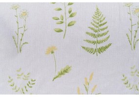 Biało-zielona firanka 140x245 cm Caledonia – Mendola Fabrics