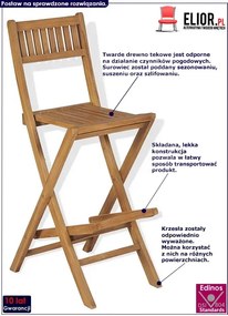 Zestaw drewnianych krzeseł ogrodowych - AlBrisao