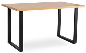 Stół Prostokątny GLOS 135 cm Dąb Złoty/Czarny do Jadalni Nowoczesny Loft