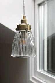 Lampa wisząca w kolorze mosiądzu ze szklanym kloszem ø 11 cm Bellis – Markslöjd