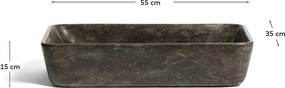 Szara kamienna umywalka 55x35 cm Darnen – Kave Home