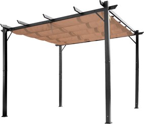 Outsunny Pergola Aluminiowa do Ogrodu 3x4m z Nawiewem na Zewnątrz -chronia od Słońca, z Aluminium | Aosom | PL