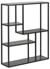 Czarny regał ścienny w dekorze jesionu 75x91 cm Seaford – Actona