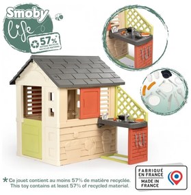 Smoby domek nature z kuchnią + 17 akcesoriów