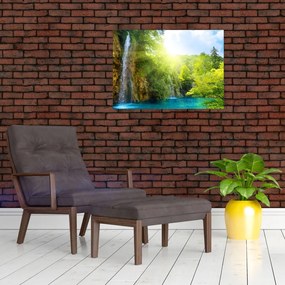Obraz - wodospady w pralesie (70x50 cm)