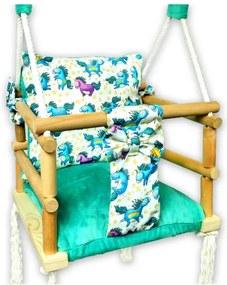 Drewniana huśtawka rosnąca dla dzieci w jednorożce L0-H74