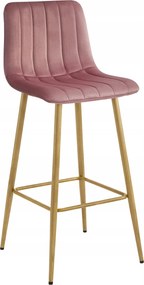 Ciemnoróżowy nowoczesny hoker kuchenny metalowy F8-G46