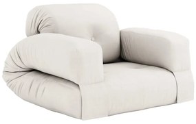 Rozkładany fotel z jasnobeżowym obiciem Karup Design Hippo Natural