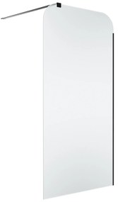 Ścianka prysznicowa Walk-in szkło satynowe matowe 8 mm MOLIS Satin Square MASSI | rożne rozmiary : Kolor profili kabiny - chrom / srebrny, Szerokość ścianki - 90 cm , Typ montażu - WALK in FIX (Do ściany)