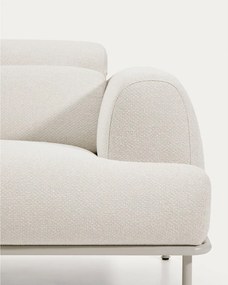 Beżowa częściowo rozkładana sofa z tkaniny szenilowej 214 cm Aurum – Kave Home