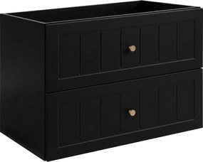 Szafka podumywalkowa w stylu klasycznym, czarna, 80 x 57 x 46 cm