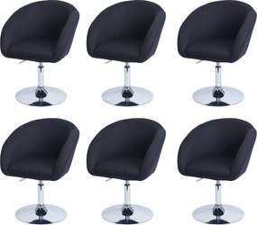 Krzesło do jadalni MCW-F19 (zestaw 6 sztuk),  tkanina/tekstylia antracyt