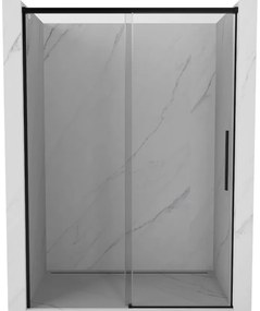Mexen Rox drzwi prysznicowe rozsuwane 160 cm, transparent, czarne - 8C2-160-000-70-00