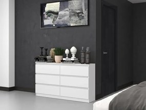 Nowoczesna Biała Komoda 140 Cm Z Szufladami H5-F91