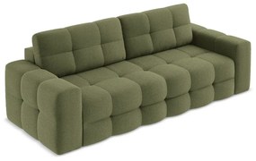 Zielona rozkładana sofa z materiału bouclé 255 cm Milu – Makamii