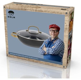 Garnek aluminiowy z pokrywką i nieprzywierającą powierzchnią odpowiedni na indukcję 2,6 l – Holm