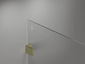Mexen Lunar ścianka prysznicowa Walk-in lewa 120 x 200 cm, transparent 8 mm, złota szczotkowana - 830-120-000-55-00-L