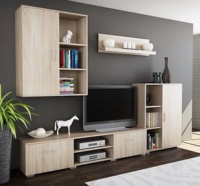 Zestaw mebli do salonu pod TV dąb sonoma - Armo 7X