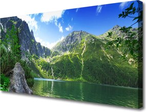 Obraz canvas Kryształowe Jezioro w Górach