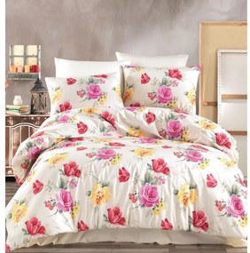 BedTex Bawełniana pościel Tulip kremowa, 220 x 200cm, 2 szt. 70 x 90 cm