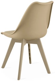 Beżowe krzesło BALI MARK z beżowymi nogami