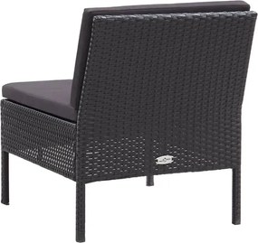 Czarny zestaw wypoczynkowy leżanka do ogrodu D1-C14