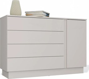Komoda AMBER 1D4S | Kaszmir | 125x40x84 cm | 1 Drzwi 4 Szuflady
