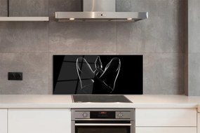 Szklany Panel Nogi i ręce kobiety