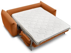Pomarańczowa rozkładana sofa 214 cm Ernest – Bobochic Paris