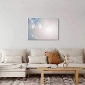 Obraz na szkle - Zaśnieżone kwiaty (70x50 cm)