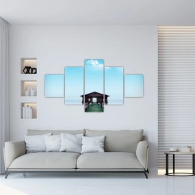 Obraz domu nad morzem (125x70 cm)