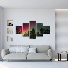 Obraz zorzy polarnej (125x70 cm)