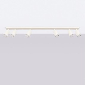 Lampa sufitowa nowoczesny Briix, stal - 6 źródło światła 4000K - L.117 x H.17 cm - beżowy