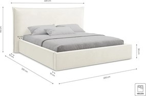 Zielone tapicerowane łóżko dwuosobowe ze schowkiem ze stelażem 180x200 cm Esala – Makamii