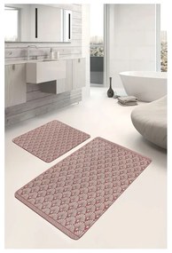 Brązowe aksamitne dywaniki łazienkowe zestaw 2 szt. 60x100 cm – Mila Home