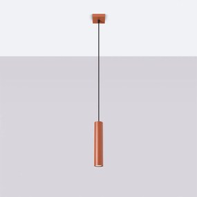 Lampa wisząca LAGOS 1 ochra czerwona SOLLUX  LIGHTING
