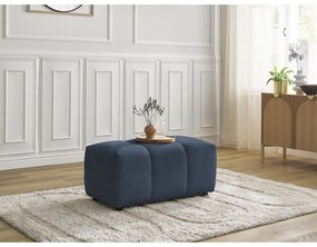 Niebieski podnóżek z tkaniny szenilowej Roxelane – Bobochic Paris